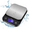 Waterproof USB Rechargeable Digital Kitchen Scale, 5kg/11lb High Precision Food Scale with LED Display, 0.5g/0.01oz Accuracy, Stainless Steel Weighing Platform Perfect for Cooking, Baking, Weight Loss