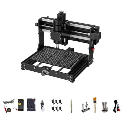 3020plus CNC Micro Engraving Machine Kits, Multi-Function Desktop CNC Engraving and Milling Machine, for Woodworking DIY Engraving and Milling Cutting