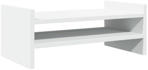 vidaXL Soporte de Pantalla Madera ingeniería Blanco 50x27x20 cm