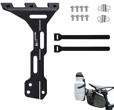 Pumpen- und Flaschenhalter, Aluminiumlegierung, erweiterbarer Flaschenhalter für Fahrrad, Fahrrad-Wasserflaschenhalter, innovative Flaschenhalterung mit Schrauben, multifunktionales Fahrradzubehör für