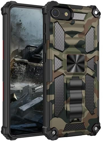 xinyunew Compatibile con Cover iPhone 7 Hülle/iPhone 8 Smartphone,Compatibile con iPhone SE 2020 Hülle/iPhone 6 Cover Grado Militare Protezione Full Body : Case Antiurto 3 Strati (Army Green)