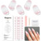 Bagavs Unghie Gel Adesive UV 20 PCS Smalto Adesivo per Unghie Strisce Gel UV (Gradiente rosa)