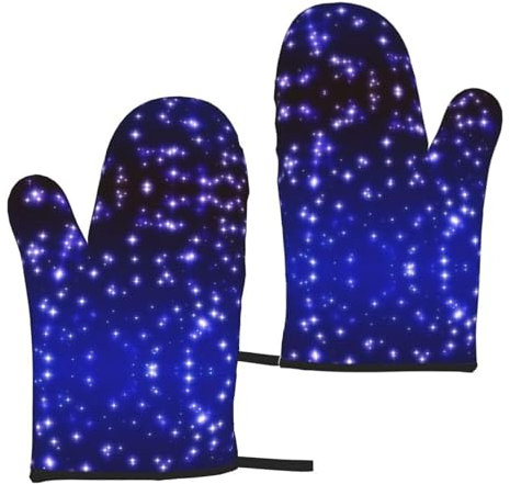 Bright Stars Mikrowellen-Handschuhe, Ofenhandschuh, dicke Baumwollfutter, schützt die Hände, Kochhandschuhe