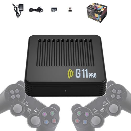 Lyoveu Retrowave G11 Pro,Console Retrowave G11 Pro,Retrowave G11 Pro 4K + 256 Go + 60 000 Jeux Rétro,Console De Jeu Rétro sans Fil,with 2 Wireless Dual Controllers Jeux Vidéos Plug & Play Et Consoles