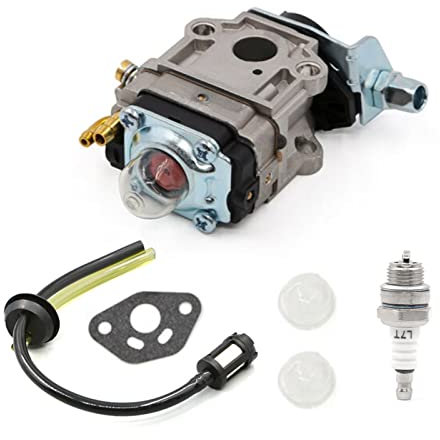 Wivplex Vergaser-Zündkerze, for AL-KO Alko Freischneider BC410 BC 4125 4535 Ersatz-Saugpumpe Zündkerze Kraftstofffilterschlauch Zündkerze für 4-Takt-Rasenmäher