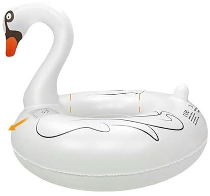 Solarbetriebener aufblasbarer Flamingo-Schwimmring mit LED-Lichtern – Schwimmring für Erwachsene für Sommerpartys, Strand, See oder Nachtschwimmspaß