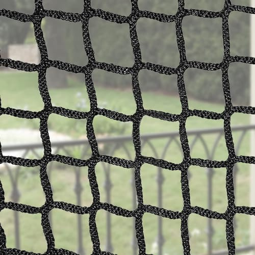 BAKENLON Sicherheitsnetz für Kinder, 1X3m Balkon Katzennetz, Treppen Schutznetz, Geländerschutznetz, Universal schutznetz, Knotenlos Anti-Fall Verschleißfest Schutznetz, Schwarz