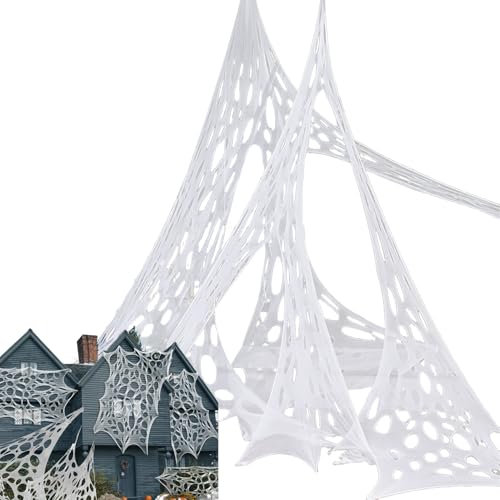 Creepy Cloth - Spinnennetz Stoff Deko Für Halloween | Als Dekoration Für Zaun Garten Fenster Hof Terrasse Und Gruselpartys
