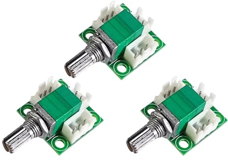 Abgedichtetes 2-K B50K Potentiometer mit Schalterfunktion und Adaptern, Leiterplatine für einfache Installation, Stereo-Potentiometer-Adapter, Platine mit Kabel