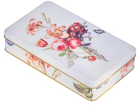 NOTIQUE Blechdose Metalldose mit Deckel, Nostalgic Art Dose Box, Keksdose, Vorratsdose für Kleinigkeiten – Kollektion Herbarium (Blumensprache)