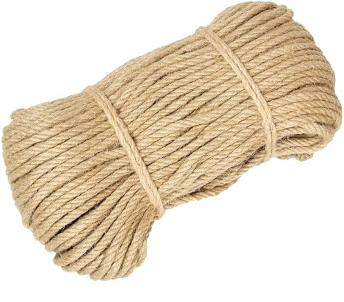 Corde en Sisal 8 mm × 100 m pour Réparation Griffoirs et Projets DIY | Fibre naturelle, Fibre tressée, Résistante, Réparation d'arbre à chat, DIY, Jardin & Décoration, Bricolage, Facile à couper