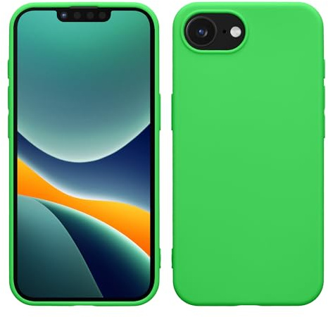 kwmobile Hülle für Apple iPhone 17e / iPhone 16e TPU Case - Handyhülle unterstützt kabelloses Laden, Flexible Schutzhülle, gummiertes Cover in Neon Grün
