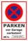 Melis-Folienwerkstatt Parken verboten Schild – Abschleppschild für Parken vor Garage verboten – 15x10 cm – 3mm Hartschaum – Verschiedene Größen und Materialien