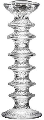 Iittala Festivo Kerzenständer, Glas, Silber Klar, 5 x 5 x 24.5 cm