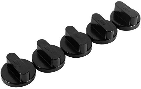 5 Unids Universal Negro Mandos de Control, Cocina Horno Gas Estufa Parrilla Perillas de Control Interruptor de Cocina Uso en el Hogar, Mando Placa Gas vitrocerámica