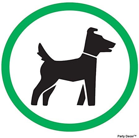 2 x Dog Waste Bin - Pictogram - Info Sign Removable Self Adhesive Waterproof Durable Vinyl Label Sticker 150mm x 150mm