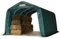 TOOLPORT Abri Tunnel Robuste 3,3x4,8 m Bâche PVC 2300N, abri de pâturage, Vert