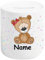 ShirtInStyle Spardose Sparschwein, Motiv Teddybär, Kinder Tier Motive Namen Wunschtext