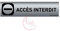 AUA SIGNALETIQUE - Plaque Aluminium brossé imprimé AluSign DARK - 200x50 mm - Double Face adhésif au dos (Accès interdit)