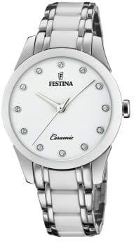 Festina Damen Analog Quarz Uhr mit Edelstahl Armband F20499/1
