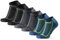 DANISH ENDURANCE Kurze Laufsocken, 3 & 5 Paar Sommer Sportsocken, Schweißableitend, Unisex, für Damen & Herren, Mehrfarbig (1x Schwarz/Grau, 1x Blau/Gelb 1x Grau/Schwarz), 43-47
