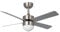 TECHBREY - Ventilatore da Soffitto Cygnus | Motore DC Silenzioso | 6 Velocità | Modalità Estate/Inverno | LED Regolabile | 107 cm, Argento, Metallo