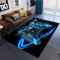 3D Anime Gamer Teppich Kinder Jungen Groß Kinderzimmer Gaming Teppich Schlafzimmer Dekoration Wohnzimmer Kurzflor Krabbelmatte Modern Weich Kinderteppiche Waschbarer Blau Schwarz (120x160 CM)
