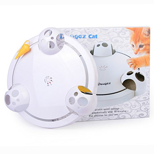 Buyter Interaktiver Drehteller für Katzen, rotierendes Spielzeug, elektrisches Puzzle, Fang-Maus