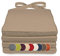 sunnypillow 4er Set Stuhlkissen 40 x 45 x 5cm | Polsterauflage Auflage für Stühle/Rattanstühle | Stuhlauflage mit Schleifenbändern | Indoor/Outdoor | Beige |
