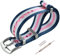 MZBUTIQ 20mm Blau/weiß/rosa Sicherheitsgurt Uhrenarmband Nylon Watch Straps Ersatz für Herren Damen Gebürstete Schnalle