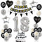 Luftballon 18. Geburtstag Dekoration Schwarz Silber Tortendeko Geburtstag 18 Jahre Junge kuchen deko 18 Geburtstag Mädchen Junge,ballon 18. Geburtstag Junge Mädchen,Geburtstagsdeko 18 Jahre Mädchen