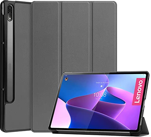 Lobwerk Case für Lenovo Tab P12 Pro 12.6 Zoll Schutzhülle Tasche mit Standfunktion und Auto Sleep/Wake Funktion Grau