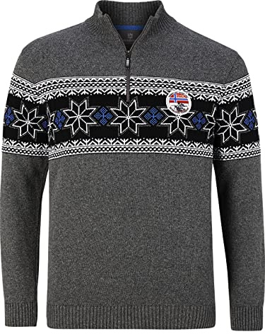 Jan Vanderstorm Herren Pullover Eeru | | V-Ausschnitt | Baumwoll-Mischung | große Größen L-7XL