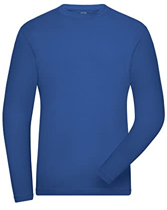 James & Nicholson Herren Bio Workwear Long-Stretch - Langarm Shirt aus Bio-Baumwolle mit Elasthan