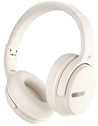 iKF K3 Bluetooth V5.3 Kopfhörer, Geräuschunterdrückung, Bass-Stereo-Sound, 50 Stunden, unterstützt App, für Dual-Geräte-Verbindung für Smartphone, Tablet (rosa)