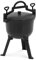 Royal Catering RC-POT-05 - Horno holandés con tapa y 3 patas, 4 L, interior esmaltado, con gancho para colgar, olla de hierro fundido