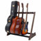 Nefelibata Mehrzweck-Gitarrenständer 5 Ständer Holzgitarrenständer Bodenständer für Gitarren und Cases, E-Gitarren, Akustikgitarren, Bassgitarren, Celli - Deutsche Esche (Kaffeebraun)