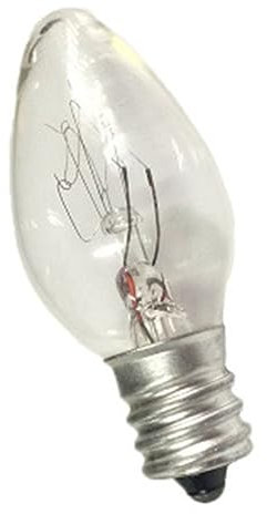 NATHA 20-Teilige Ersatzlampen für Nachtlicht- und Salzlampen, 7 Watt C7-Klarglas-Glühlampen