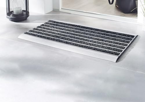 Kettelservice-Metzker Profile Fußabtreter Eingangsmatte für Innen und Aussen I TPE-VC Kunststoff I 70 x 45cm