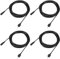 QWORK® 4 Stück 4m Verlängerungskabel für Gartenleuchte Außenleuchten – 22AWG - Wasserdicht IP65 - DC Schnittstelle 3,5 × 1,35 mm