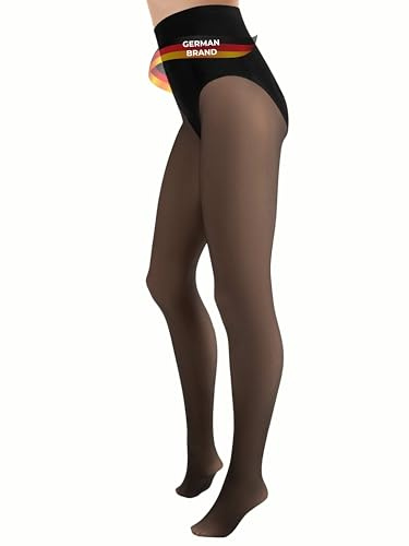 TONEST Thermo Strumpfhose 160 DEN Warm & Transparent - Shaping Strumpfhose - beiger Innenfleece - Winter-gefüttert - 1200-TS (S)