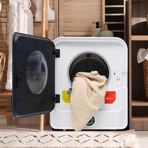 ZHIXUMM Asciugatrice Ventilata da 4 kg, Asciugatrice Compatta da 830 W con 5 modalità di Asciugatura, Vasca in Acciaio Inossidabile, Montaggio A Parete/Indipendente/Sottobanco