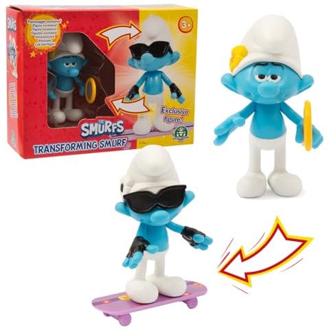 Giochi Preziosi I Puffi - Puffo Vanitoso, Il Personaggio Si Trasforma Come Nel Film, Articolato e Alto 10 cm, Con Accessori, per bambini a partire da 3 anni