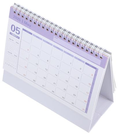 FUNOMOCYA Tischkalender Stehend Englischer Desktop-kalender Moderner Monatskalender Für Büro Und Zuhause Schreibbar Dickes Material Stilvolles Design Tisch Stehkalender Für Heimbüro