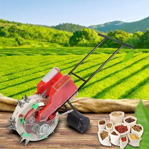 Präzisions-Sämaschine und Reihen-Pflanzgefäß, Handschieber, Gartensämaschine und Rasendünger, multifunktionaler landwirtschaftlicher Samenspender für Pflanzen wie Hanf, Mais und Gemüse