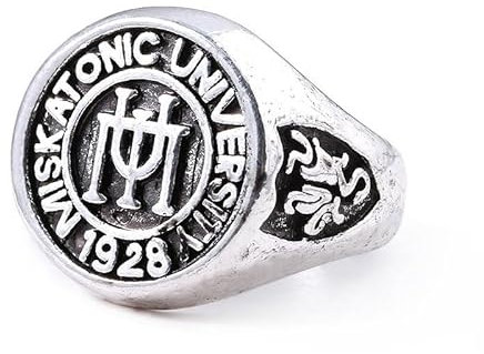 JUELIN Vintage-Cthulhu-Ring, Lovecraft-Ring, Miskatonics, Universitätsklasse, Metallring für Männer und Frauen, Fans, Cosplay-Schmuck, Einheitsgröße, Muschel