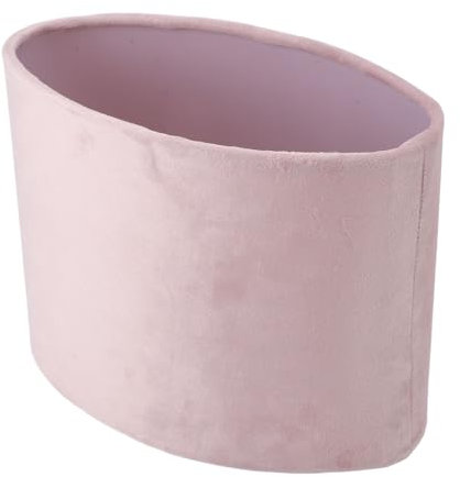 Ovaler Lampenschirm, 12.5×18×23cm Moderner Lampenschirm aus Stoff Universal E27 E14 Kleine Lampenabdeckung für Tisch und Boden Nachttischlampen (Lila)