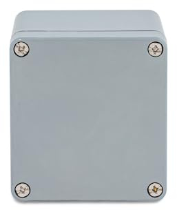 BOXEXPERT Industriegehäuse GFK Polyester GRP IP66 80x75x75mm Serie Elbe wasserdicht Leergehäuse Installationsgehäuse Anschlussgehäuse fehgrau
