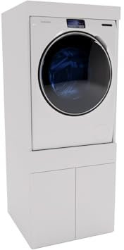 CraftPAK Waschmaschinenschrank geeignet für Waschmaschine oder Wäschetrockner, Waschmaschinenschrank Überbauschrank, Badezimmermöbel Größe 67x162x63cm, Weiß