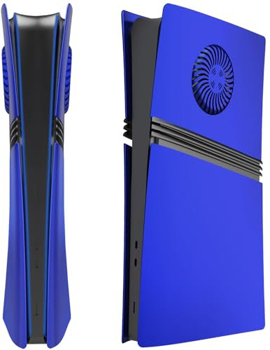 Hzxkqmil Replacement Plates Cover for PS5 Pro Console, Face Plate Custom Shell Faceplate Side Panels with Cooling Vents ABS Case Accessories for PS5 Pro Digital Edition, Blue